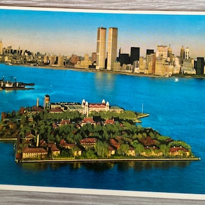 Ellis Island, Nova York, Cartão Postal Vintage, EUA, SEM USO, 1979