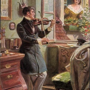 Carte postale illustrée d'artiste, Doubek, Heart and Soul Le pouvoir des sons Carte postale NON ÉCRITE des années 1900