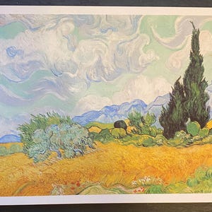 Artista francês de Art Nouveau Van Gogh, cartão postal de museu vintage