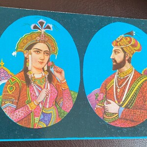 Shah Jahan, imperatore dell'Impero Mughal, Taj Mahal ad Agra, India, cartolina d'epoca degli anni '80 non scritta