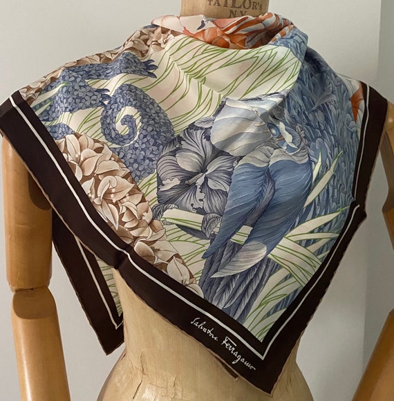 Ferragamo silk scarf sale hotsell