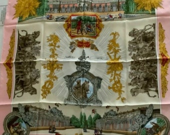 Hermes Silk Scarf // Sanssouci, Chateau in Potsdam, Former East Germany // Vintage  Square 36” Very Good Condition BOXED
