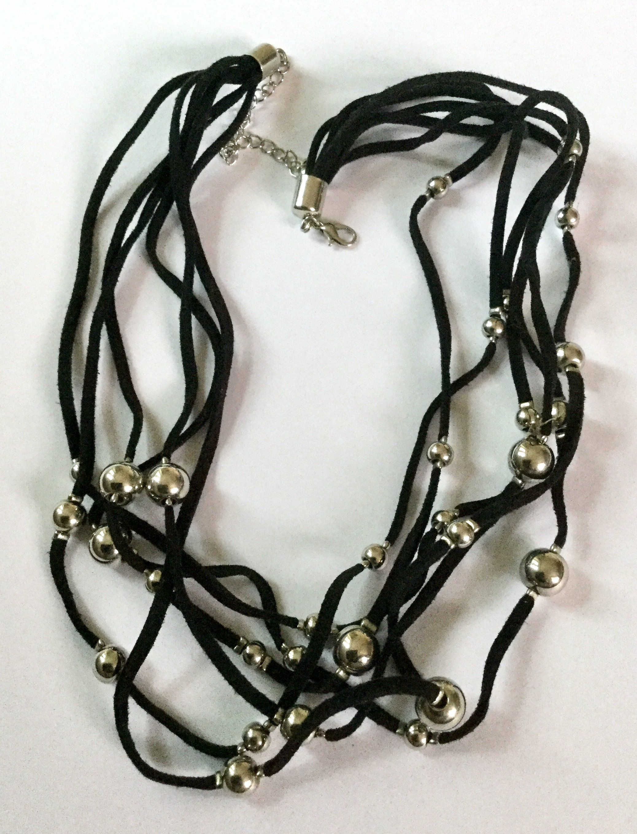 Black Cord Necklace Vintage Jewelryr Etsy