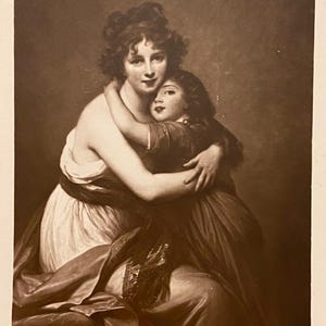 Carte postale du Louvre des années 40 // Vigée LeBrun, artiste française, autoportrait NON ÉCRIT