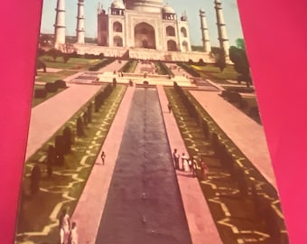 Taj Mahal Mausoleum in Agra, Indien, 1980er Jahre Vintage Postkarte ungeschrieben