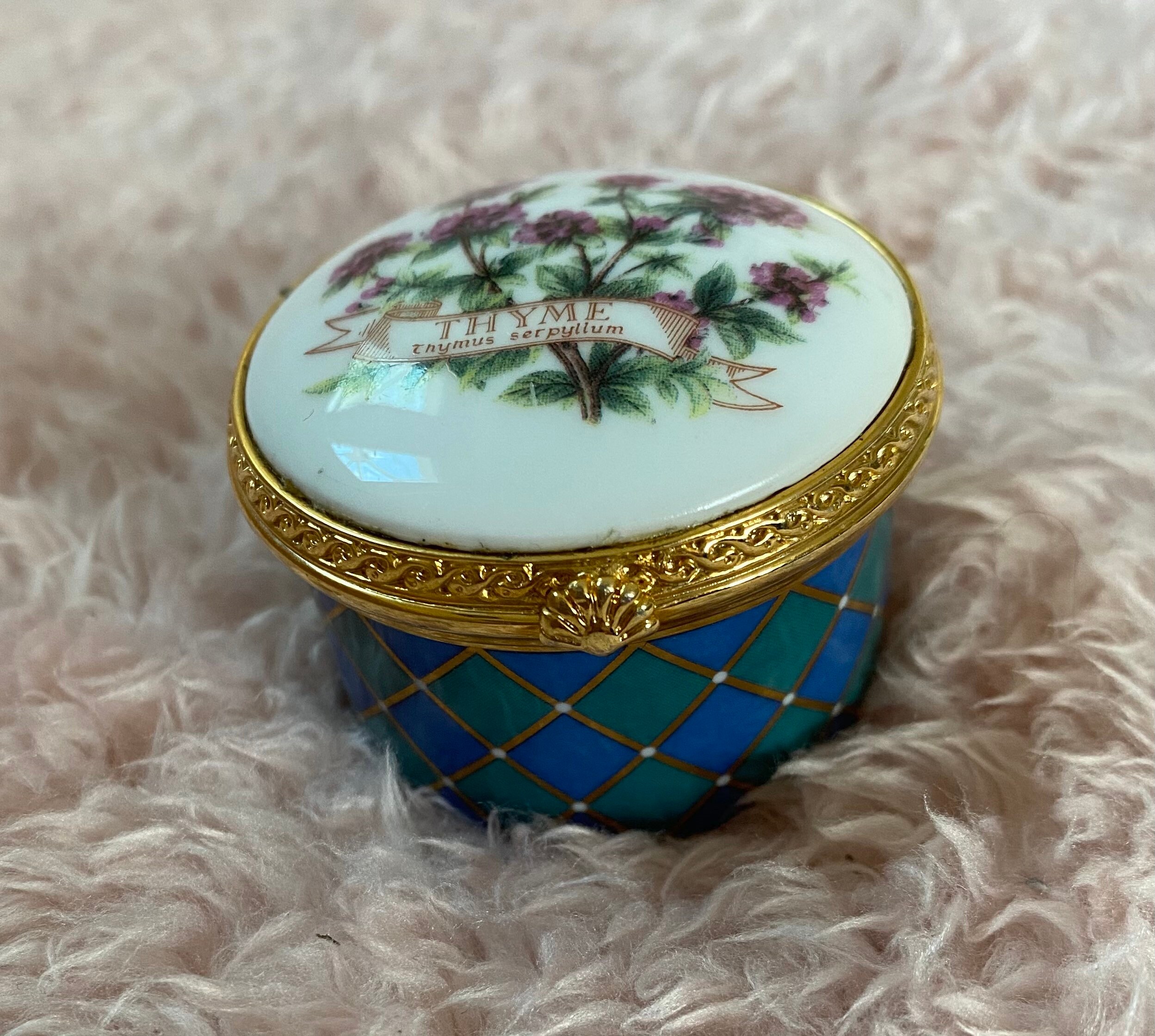 Porcelain English Trinket Box Royal Worcester Vintage | Etsy