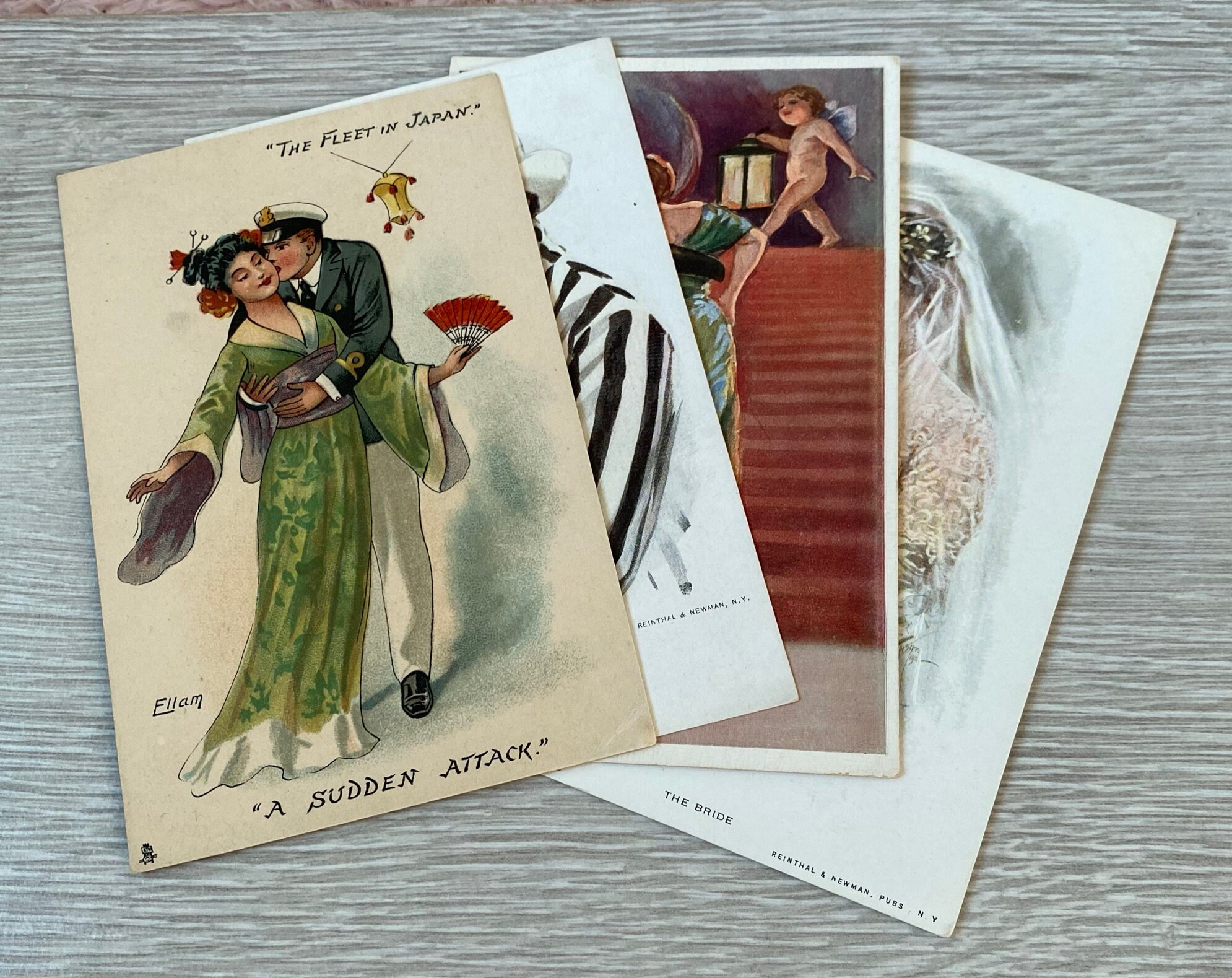 Japanese Showa Era Vintage Postcards Set  Thank You & Invatation Card –  Seigaihaya