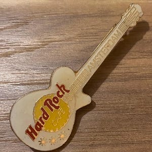 Amsterdam Hard Rock Cafe Gitarre Emaille Pin, Vintage