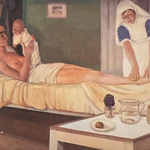 Carte postale peinture d'artiste écossais, romance par Cecile Walton (1891 - 1956) Courtauld Institute London