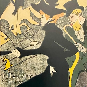 Postal vintage del museo del artista francés Art Nouveau Toulouse Lautrec