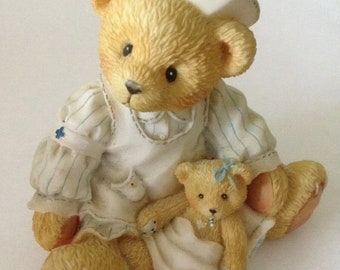 Cherished Teddies, Laura Nurse, Vintage Collectible Figurine