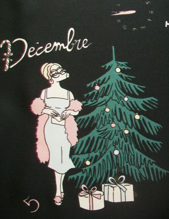 French Calender Silk Scarf, Paulette Zoute French
