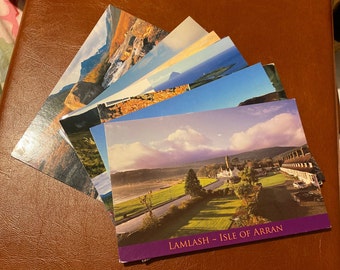 Scotland Isle of Arran Postcard Collection, Blackwaterfoot Brodick Castle Holy Isle Glen Rosa