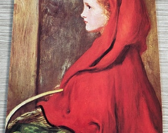 Medici Postcard, Artist John Everett Millais, Little Red Riding Hood