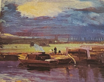 Artist John Constable, Museum Barges on The Stour, Museum Postcard Print