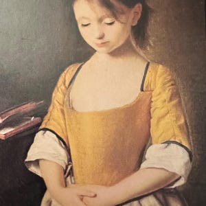 Artista pintando cartão postal, La Pénitente, Escola Francesa, Jovem Garota Arrependida // Publicado pela Sociedade Médici