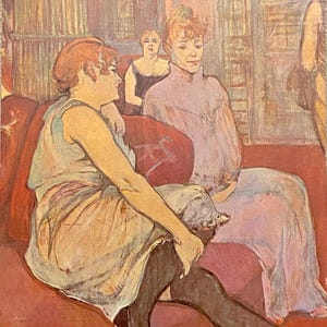 Postal vintage del museo del artista francés Art Nouveau Toulouse Lautrec