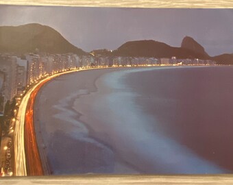 Rio de Janeiro Vintage Postcard Brazil, Copacabana Beach