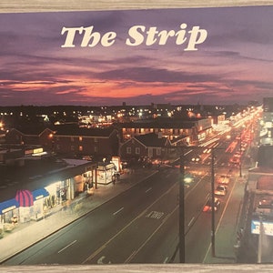 Virginia Beach Postcard, Night Life, The Strip, Chesapeake Bay, 1990s Card, Unwritten