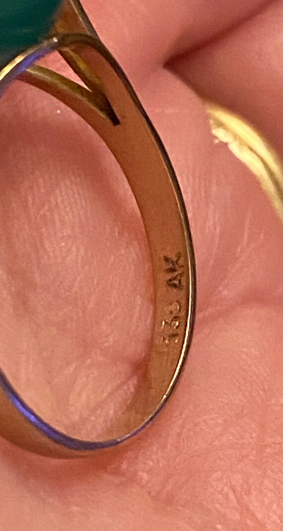 German Chrysoprase Ring, 333 Gold Standard 8 Cara… - image 5