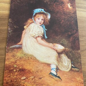 John Everett Millais, artista britannico (1829-1896) Cartolina, Miss Muffet, Medici Vintage Collectibles