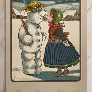 Cartolina di Natale antica in rilievo, pubblicata da Raphael Tuck, affrancata nel 1905, stampata in Germania