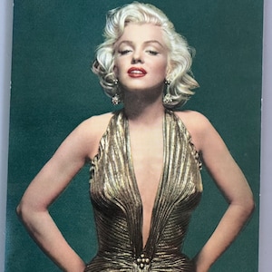Carte postale Marilyn Monroe, publicité pour le film de 1955 Les hommes préfèrent les blondes, Repro vintage des années 1970 imprimée Le Cap
