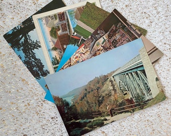 Vintage USA Postcards Collection 1960s 1940s, Lot of 5 // Michigan State, Buildings, Bridge, Lakeside, Linen, UNUSED 25% OFF for 3 Purchases