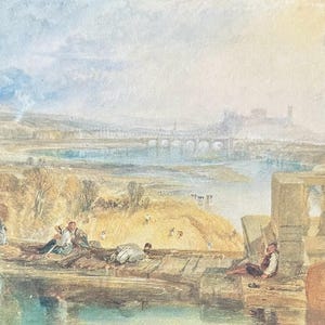 Cartão postal de arte, Lancaster do Aqueduto, Artista Turner, Galeria Nacional de Londres, vintage, sem uso