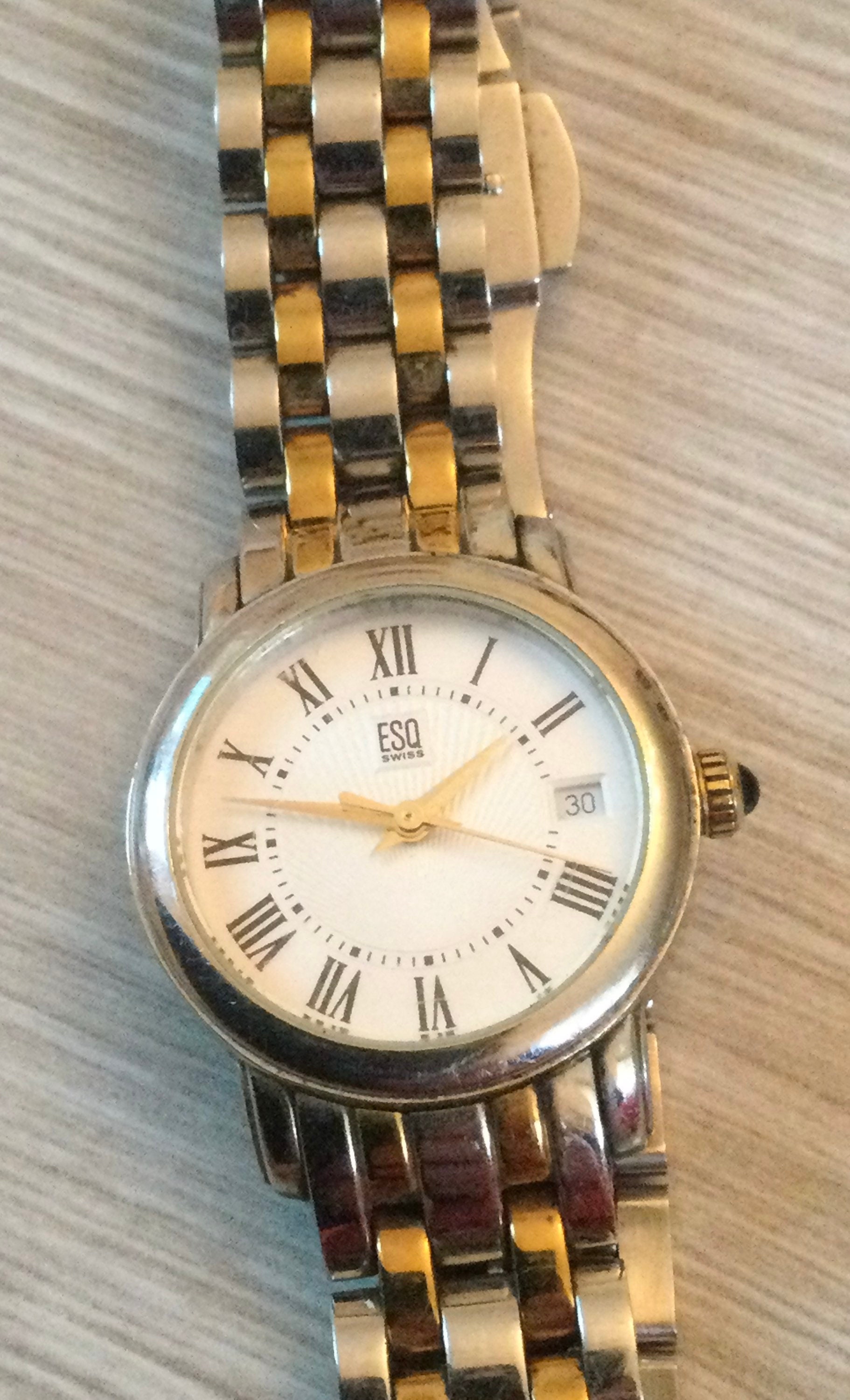 Silver and Gold Tone Swiss Watch Esq, Vintage Quartz - Etsy  display picture 3