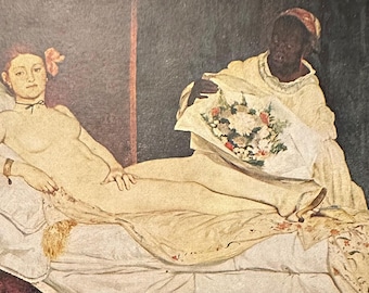 Olympie d&#39;Édouard Manet (1832-1883), impression de cartes postales du Louvre, édition de la Société des Médicis