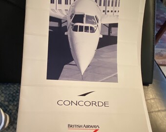 Concorde Flight Memorabilia, Black Leatherette Full Folder, Duty Free, Menu, Stationery, Diary