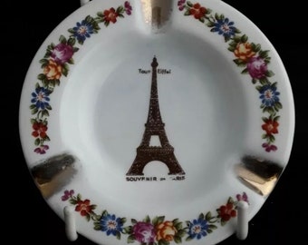 Limoges Ashtray, Eiffel Tower, French Vintage