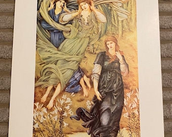 Artist Postcard, Edward Byrne-Jones, Sponsa de Libano Tapestry Walker Art Gallery Liverpool