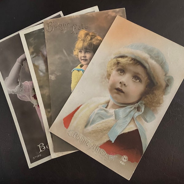 French Children Postcards, 1920s Era, Happy Birthday, New Year, Choose One or More