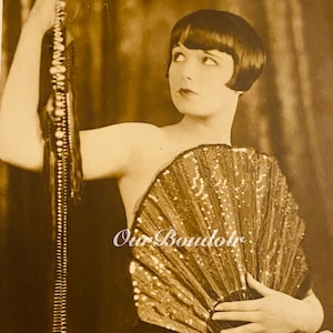 Postal de Louise Brooks, Actriz Estadounidense, Vamp, Glamorosa, Teatro, Belle Époque No Escrito RARE