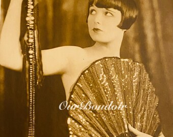 Louise Brooks Postcard, American Actress, Vamp, Glamorous, Théâtre, Belle Époque Unwritten RARE