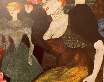 Vintage Museum Postcard // Dancing the Bolero, Toulouse Lautrec, 1864-1901 // New York Private Collection