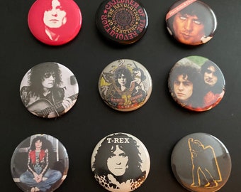 Marc Bolan Badges, Choose One: T Rex, Electric Warrior, Children of the Revolution