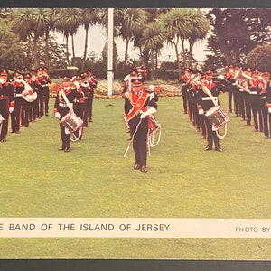 JERSEY Isole del Canale Cartolina d'epoca anni '70 Non scritta, gruppo che suona