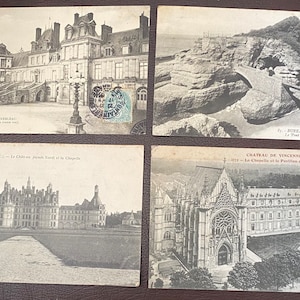 Cartão postal do castelo francês, Chambord Loire Valley, Fontainebleau perto de Paris, Vincennes, Pont de la Corniche Escolha no menu suspenso