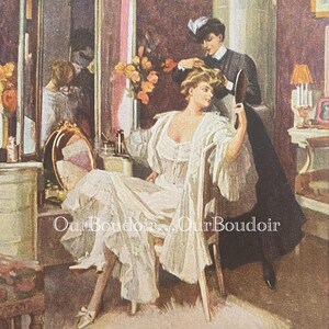 Impression Reznicek, toilette du matin, carte postale d'artiste ancienne, Autriche des années 1910 publiée par Arthur Schürer à Berlin, inutilisé