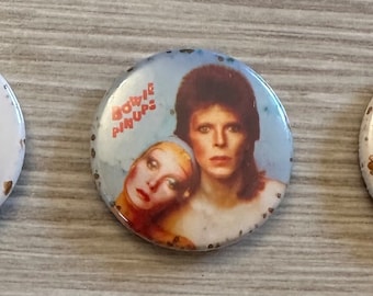 David Bowie Pin Badges 1970s, Pin Up