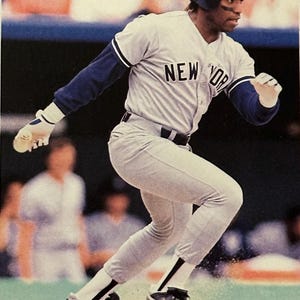 Mel Hall, giocatore della Major League Baseball, New York Yankees dal 1989, carriera dal 1981 al 1990. Carta da baseball originale del 1991 con caricatore incluso.