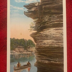 Hawks Bill, Wisconsin Dells River, Vintage Postcard