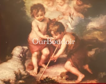 Children of the Shell, Artist Spanish Bartolomé Esteban Murillo, Prado Art Gallery Postcard