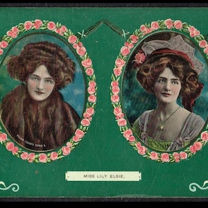 Lily Elsie, carte postale anglaise, actrice glamour de théâtre