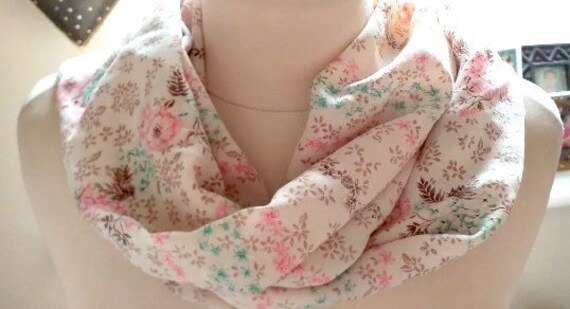 Ostinelli Silk Scarf, Long // Pink Flora Bronze F… - image 7