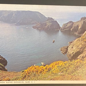 Cartolina di viaggio, cartolina dell'Isola di Sark, cartolina delle Isole del Canale, anni '80