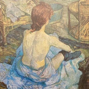 Cartão postal do Museu Vintage Toulouse Lautrec do artista francês Art Nouveau LA TOILETTE 1896